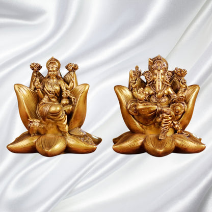 Golden Kamal Laxmi Ganesh Set - Samriidhhii Store