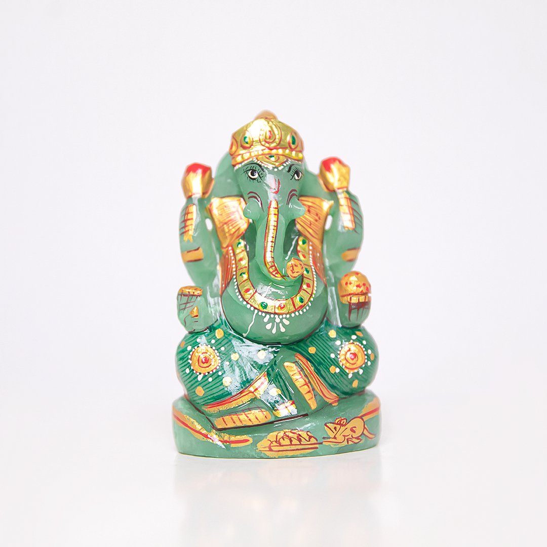 Green Aventurine Ganesha - Samriidhhii Store