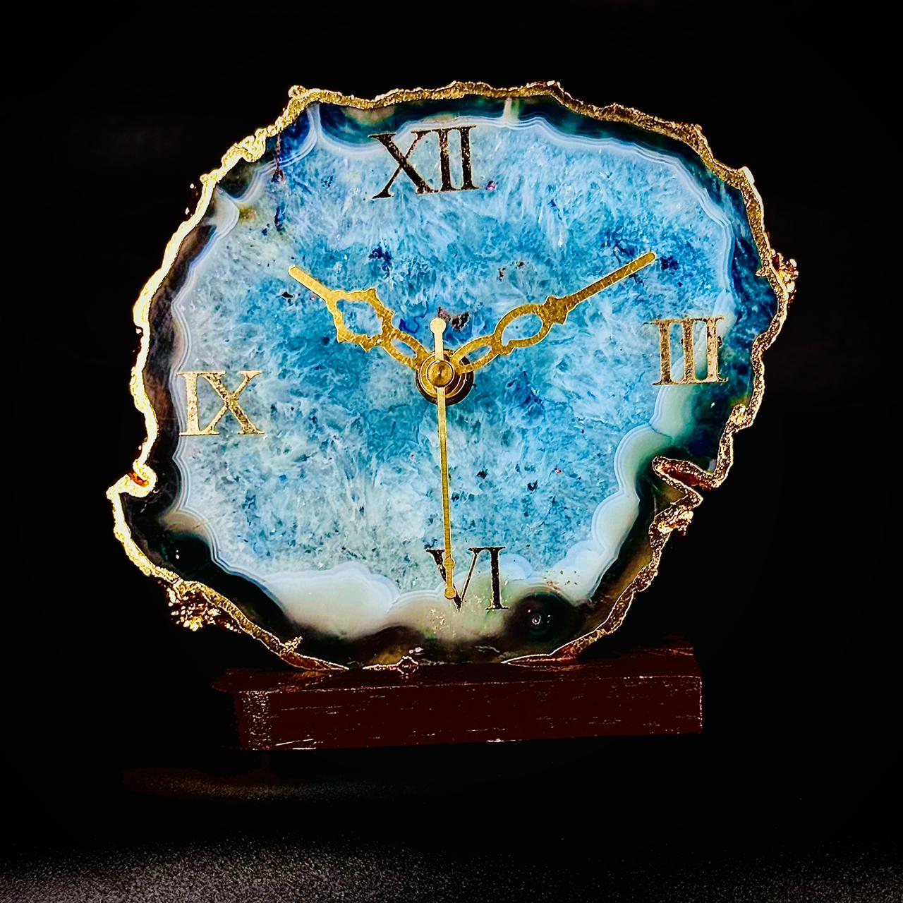 Ice and Sky Clock with Crystals - Samriidhhii Store