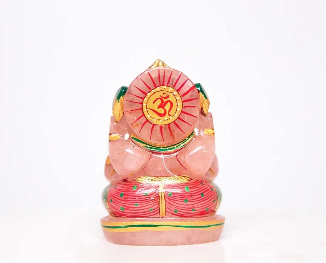 Rose Quartz Ganesha - Samriidhhii Store