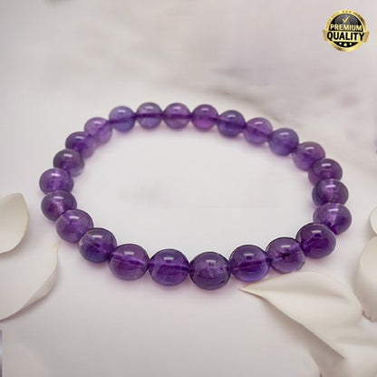 Amethyst Tumble Beads Stretchable Bracelet - Samriidhhii Store