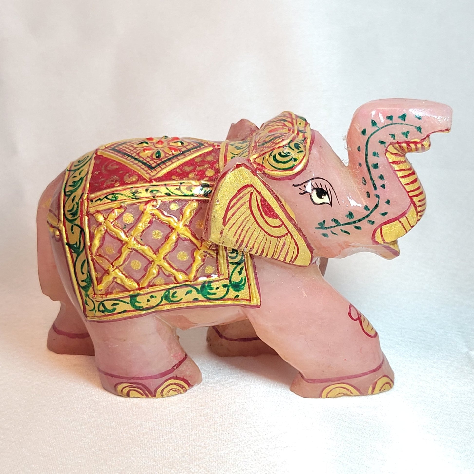 Crystal Rose Quartz Elephant - Samriidhhii Store