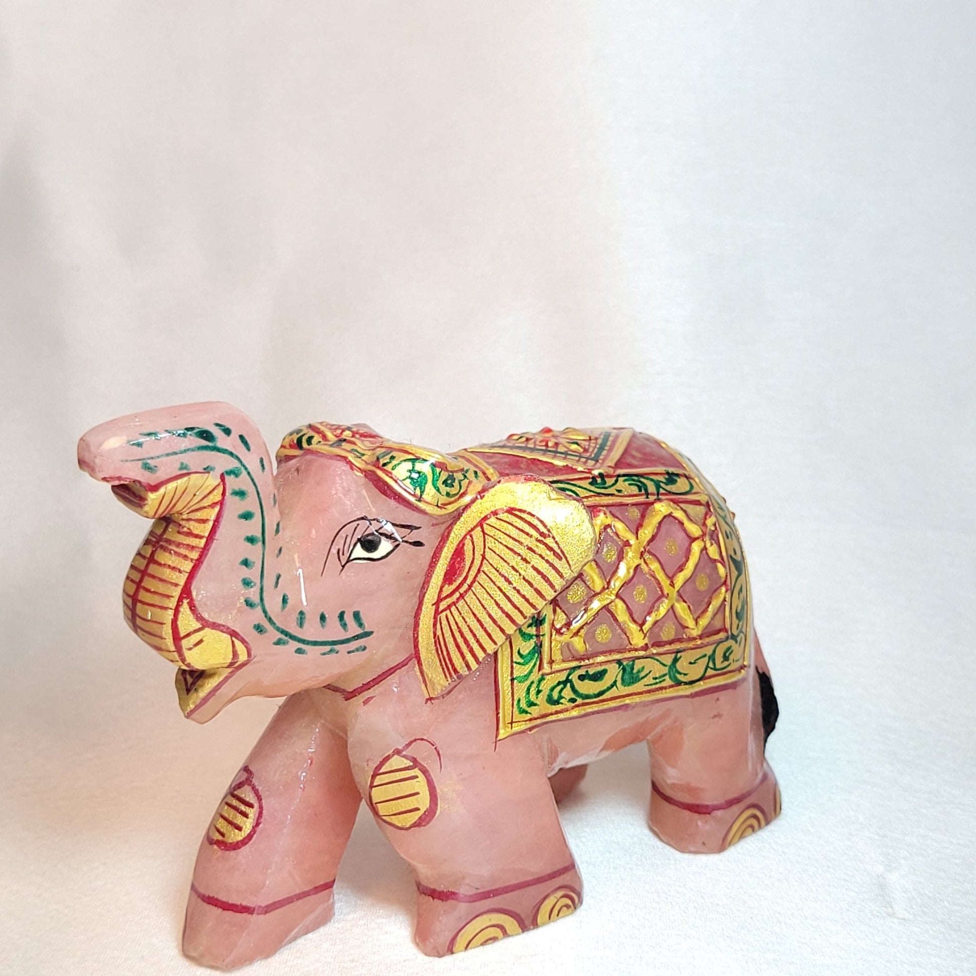 Crystal Rose Quartz Elephant - Samriidhhii Store