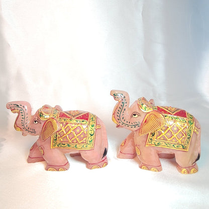 Crystal Rose Quartz Elephant - Samriidhhii Store