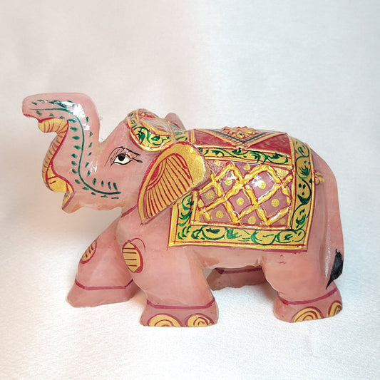 Crystal Rose Quartz Elephant - Samriidhhii Store