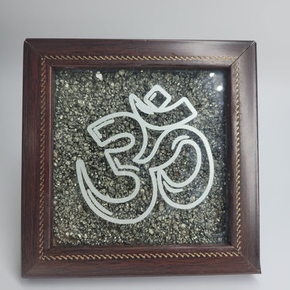 Natural Pyrite Crystal stone Frame - Samriidhhii Store