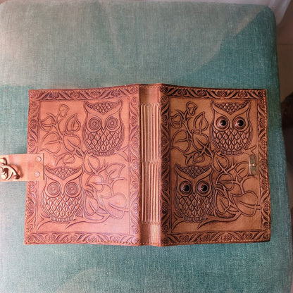 Owl Emboss With Black Stone Eye Journal - Samriidhhii Store