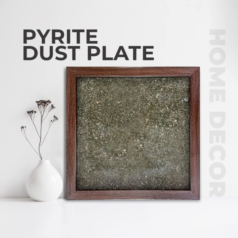 Natural Pyrite Crystal Stone Frame